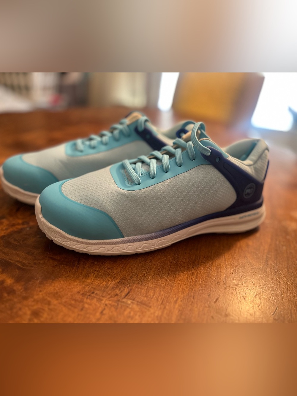 Timberland PRO Day One Safety Sneakers Light Blue and White Women's Sz 8